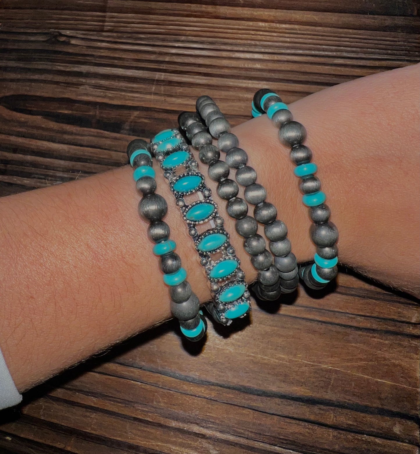 Turquoise stacked bracelet